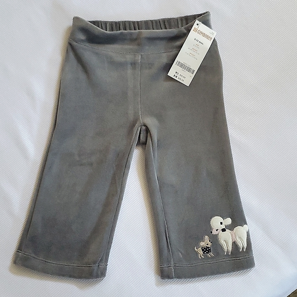 NWT Gymboree Poodle/Chihuahua 18-24 Month Top & 6-12 Month Velour Pants - Picture 3 of 8